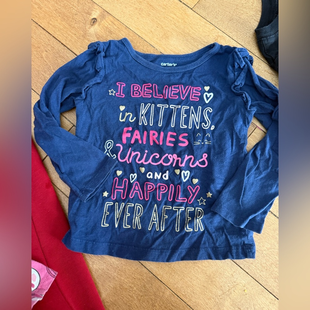 Carter's Navy Long Sleeve Tee with Whimsical Print